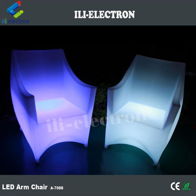 PE Plastikowe LED Oświetlone Meble Krzesło RGB Z Ładowalną Baterią Litową