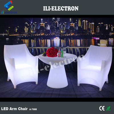 PE Plastikowe LED Oświetlone Meble Krzesło RGB Z Ładowalną Baterią Litową