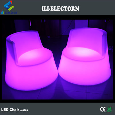 100% PE Plastic ładowalny RGB oświetlony led sea horse świecący krzesło pokładowe