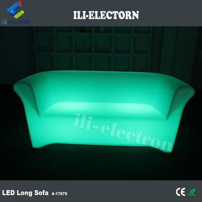 Plastikowe zmieniające kolor meble LED świecące długie kanapy