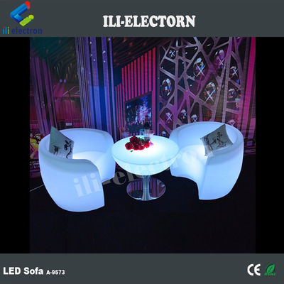 Komercyjne meble LED z plastiku PE, oświetlone sofy LED