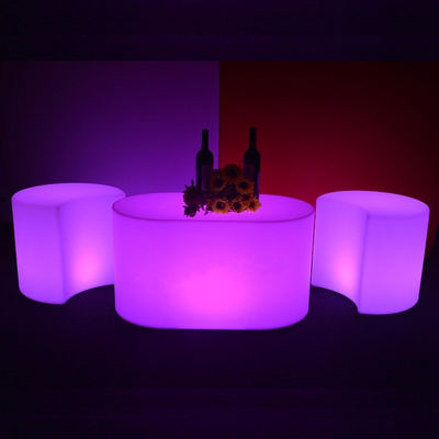 Komercyjny mebel LED Glow Stool PE Materiał plastikowy do baru
