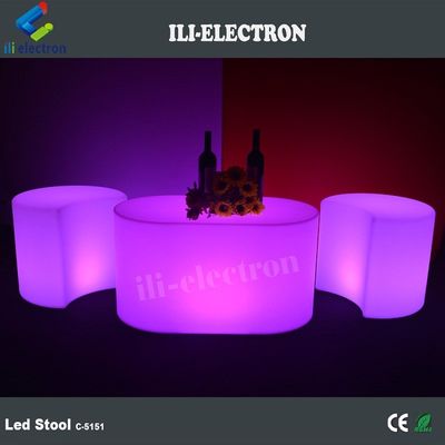 Komercyjny mebel LED Glow Stool PE Materiał plastikowy do baru