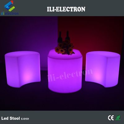 Komercyjny mebel LED Glow Stool PE Materiał plastikowy do baru