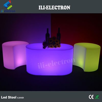 Komercyjny mebel LED Glow Stool PE Materiał plastikowy do baru
