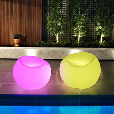 Modułowe kolorowe krzesło Puff Plastic Lounge Furniture Led Light Up Sofa
