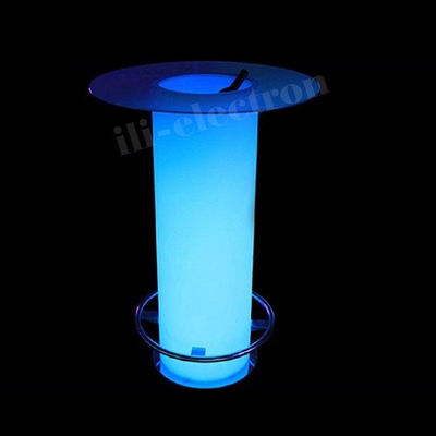 plastikowy Oświetlony LED Led Ice Bucket Table w/Glass dla klubu nocnego