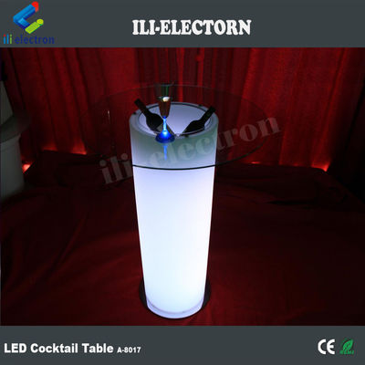 plastikowy Oświetlony LED Led Ice Bucket Table w/Glass dla klubu nocnego