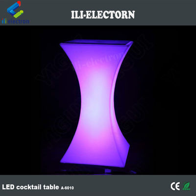 Nowoczesny design Square Set High Bar Cocktail biały PE plastikowy led bar light bar table