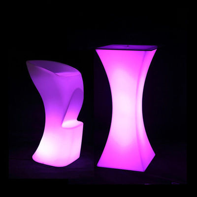 Kwadratowy LED Light Cocktail Table Oświetlony wodoodporny do ślubu