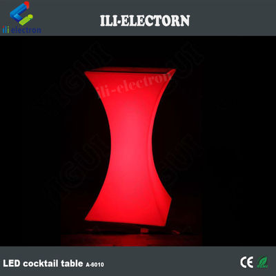 Kwadratowy LED Light Cocktail Table Oświetlony wodoodporny do ślubu