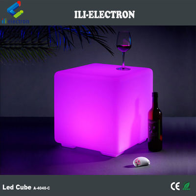 Materiał PE LED siedzenie sześcienne do dekoracji stolik sześcienny LED