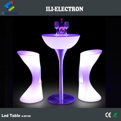 Komercyjny LED Light Cocktail Table, Oświetlony Bar Table Wireless For Party