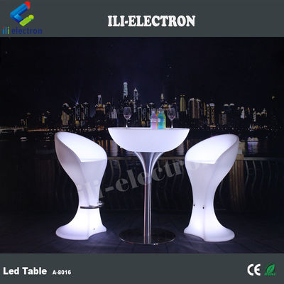 Komercyjny LED Light Cocktail Table, Oświetlony Bar Table Wireless For Party