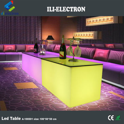 PE Plastikowy LED W prostokątnym sześcienie światło bar Stolik zmienia kolor z zdalnym sterowaniem dla klubu