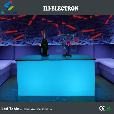 PE Plastikowy LED W prostokątnym sześcienie światło bar Stolik zmienia kolor z zdalnym sterowaniem dla klubu
