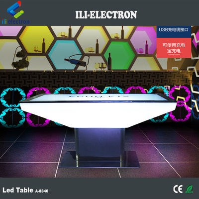 Luksusowy sterujący zdalnie, z tworzywa sztucznego, Led Lounge Table For Apartment