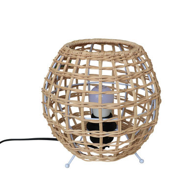 małe kreatywne lampy stołowe z rotanu sztuki rotanu tkanina lampy stołowe dekoracyjne sypialni