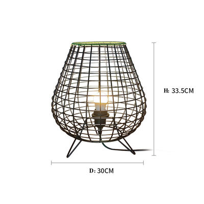 Nowoczesna lampa z rotanu w stylu chińskim do sypialni