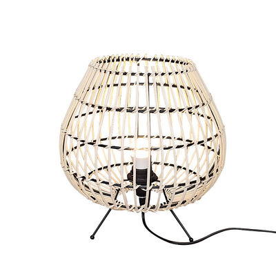 Lampa nocna do sypialni w stylu chińskim, atmosfera do herbaciarni, lampa stołowa z bambusa