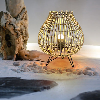Lampa nocna do sypialni w stylu chińskim, atmosfera do herbaciarni, lampa stołowa z bambusa