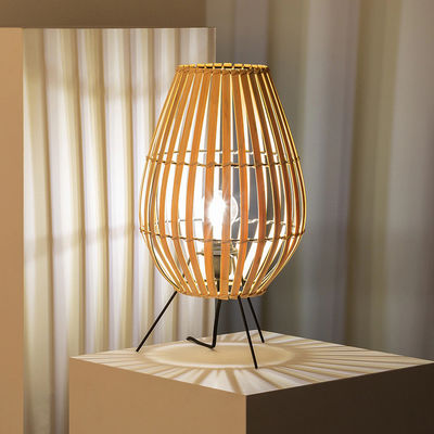 Lampa nocna do sypialni w stylu chińskim, atmosfera do herbaciarni, lampa stołowa z bambusa