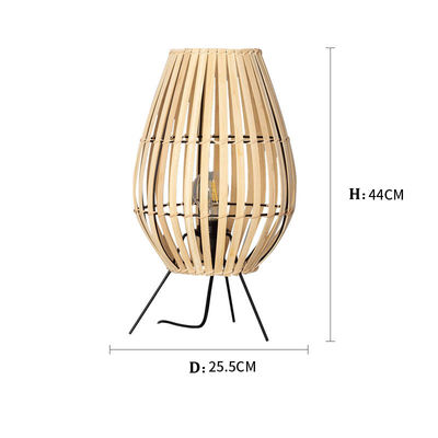 Lampa nocna do sypialni w stylu chińskim, atmosfera do herbaciarni, lampa stołowa z bambusa