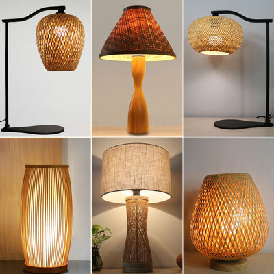 Zamówiona bambusowa lampa stołowa 2700K Miękka ciepła biała