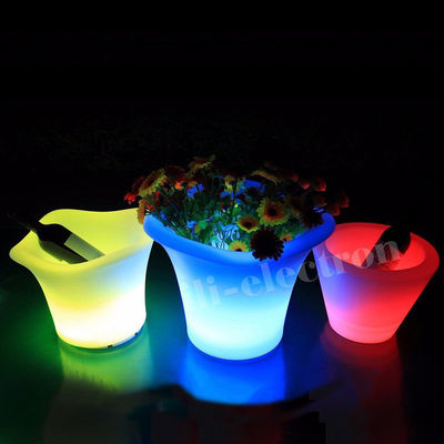 PE Plastikowy LED Wiadro do lodu 16 kolorów zmieniające się z ładowalną baterią litową