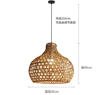 Wabi-Sabi Rattan Lustre Art Lamps Ręcznie Tkanego Rattan Latern Do Ogrodu