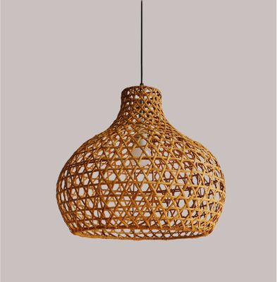 Wabi-Sabi Rattan Lustre Art Lamps Ręcznie Tkanego Rattan Latern Do Ogrodu