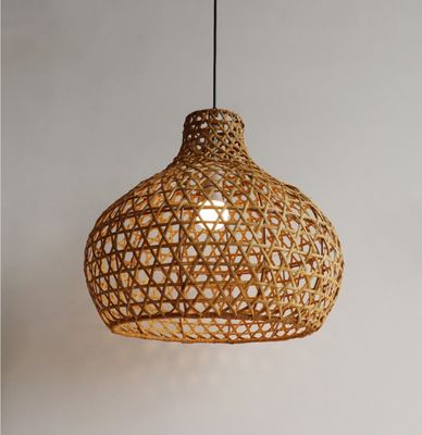 Wabi-Sabi Rattan Lustre Art Lamps Ręcznie Tkanego Rattan Latern Do Ogrodu
