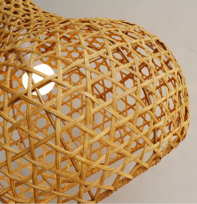 Wabi-Sabi Rattan Lustre Art Lamps Ręcznie Tkanego Rattan Latern Do Ogrodu
