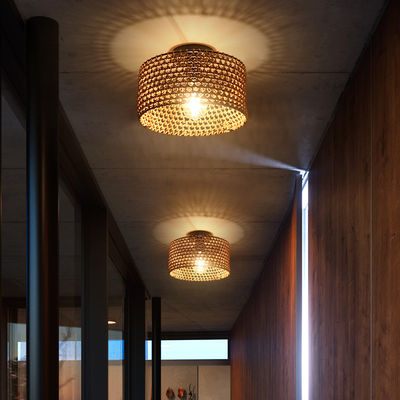 Styl przemysłowy Retro Korytarz Balkon Kreatywna Osobowość Wisiorka Lampa Tkanina Tałany