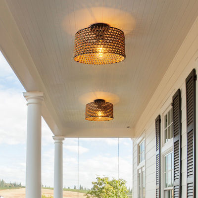 Styl przemysłowy Retro Korytarz Balkon Kreatywna Osobowość Wisiorka Lampa Tkanina Tałany