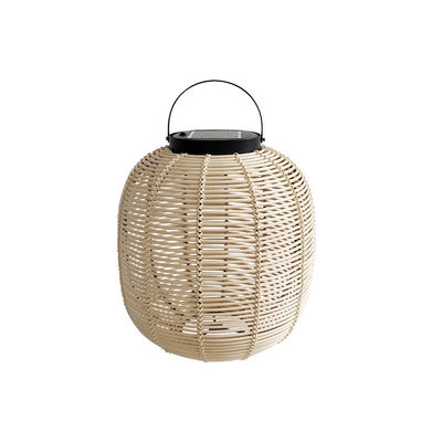 Zewnętrzne Rattan Dekoracyjne Przenośne wodoodporne Lampa podłogowa Światło ogrodowe słoneczne