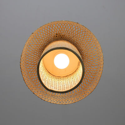 Wieszające chińskie lampy bambusowe lampy bambusowe tkaniny żyrandol