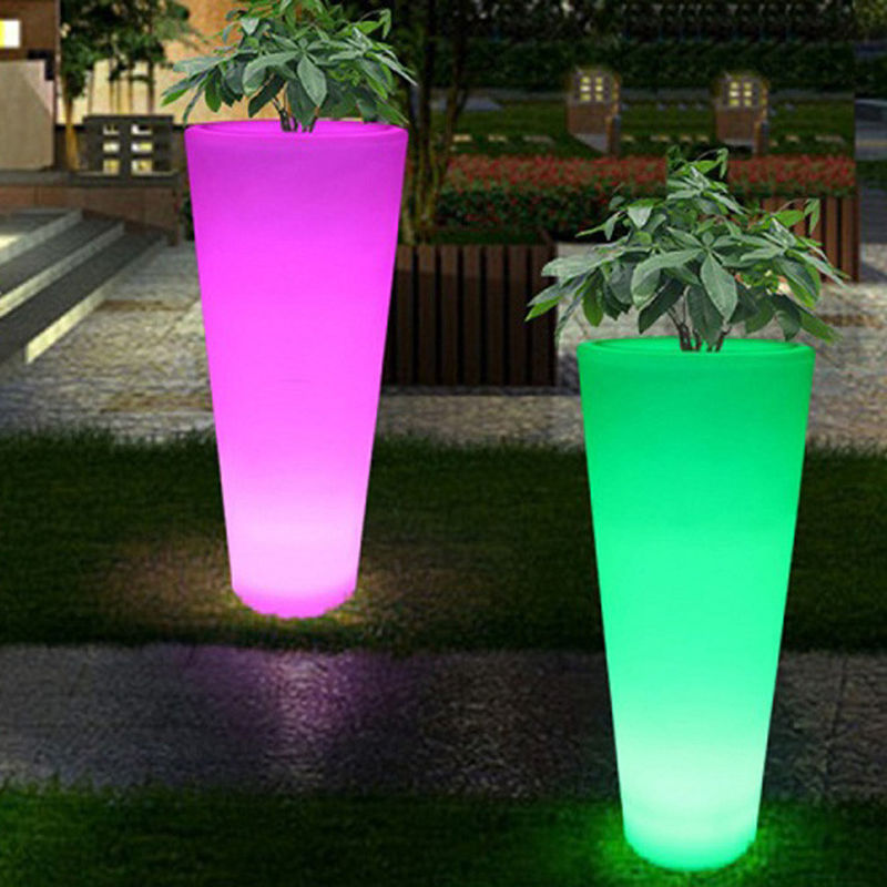 Zmiana koloru sterowana zdalnie Led Flower Pot dla sklepów z napojami