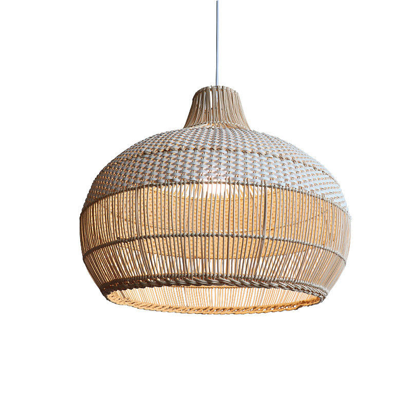Bamboo Rattan Pendant Light, Wicker Ceiling Lamp For Indoor Home Decor