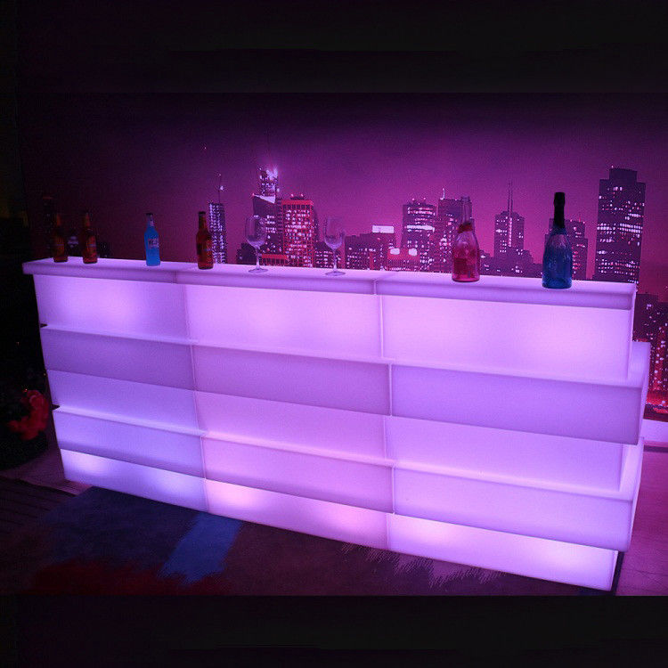 Plastikowy LED Mobilny Bar Stół 16 Kolory Zmieniające się wodoodporne