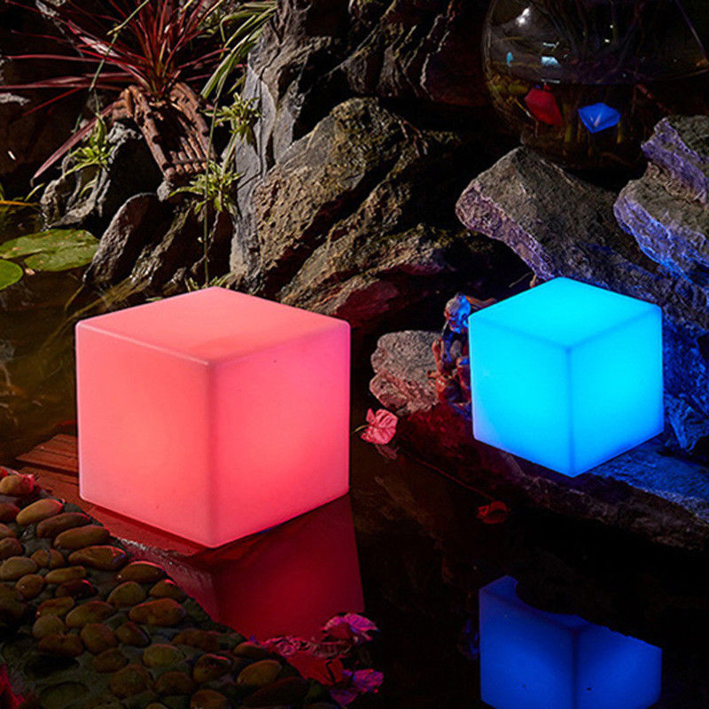 Długowłosowe sterowanie LED Kubu Nocne światło Oświetlone RGB zmieniające kolor Akumulator ładowalny