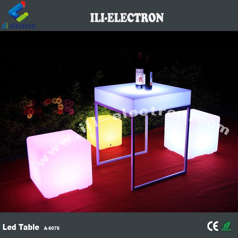 RGB kolorowy design modern oświetlony stolik led do klubu nocnego