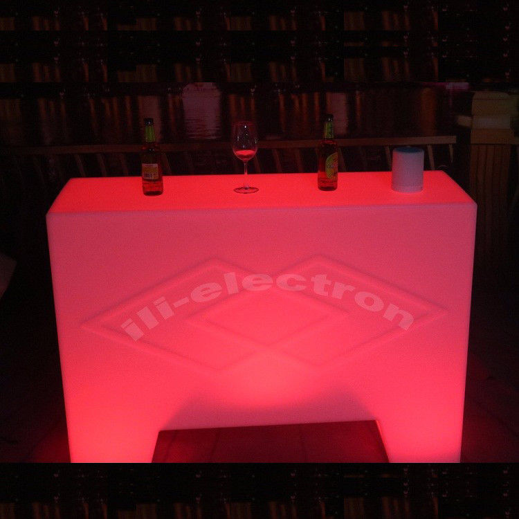 Zmieniający kolor Led Plastic Portable Bar Table Infarad Remote control